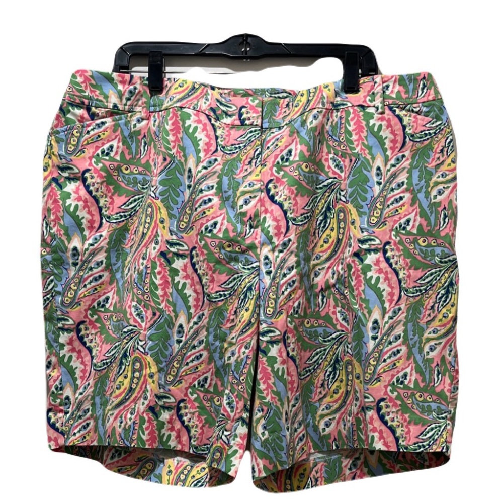 Talbot’s Women's Perfect Short Botanical Paisley Print 9” Size 20W NWT